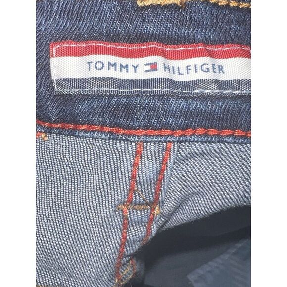 0214 Tommy Hilfiger Women 33x25.5 Capri Straight Leg Jeans Blue Denim - Picture 5 of 5